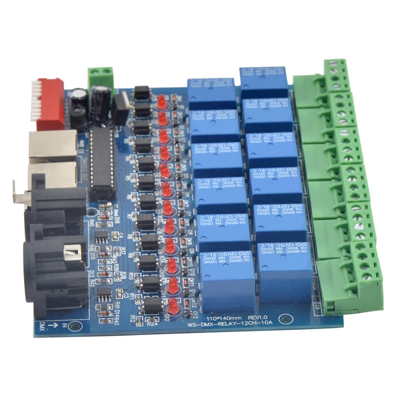 СВЕТОДИОДНЫЙ полноцветный светильник с 12 канальным контроллером DMX512 декодер