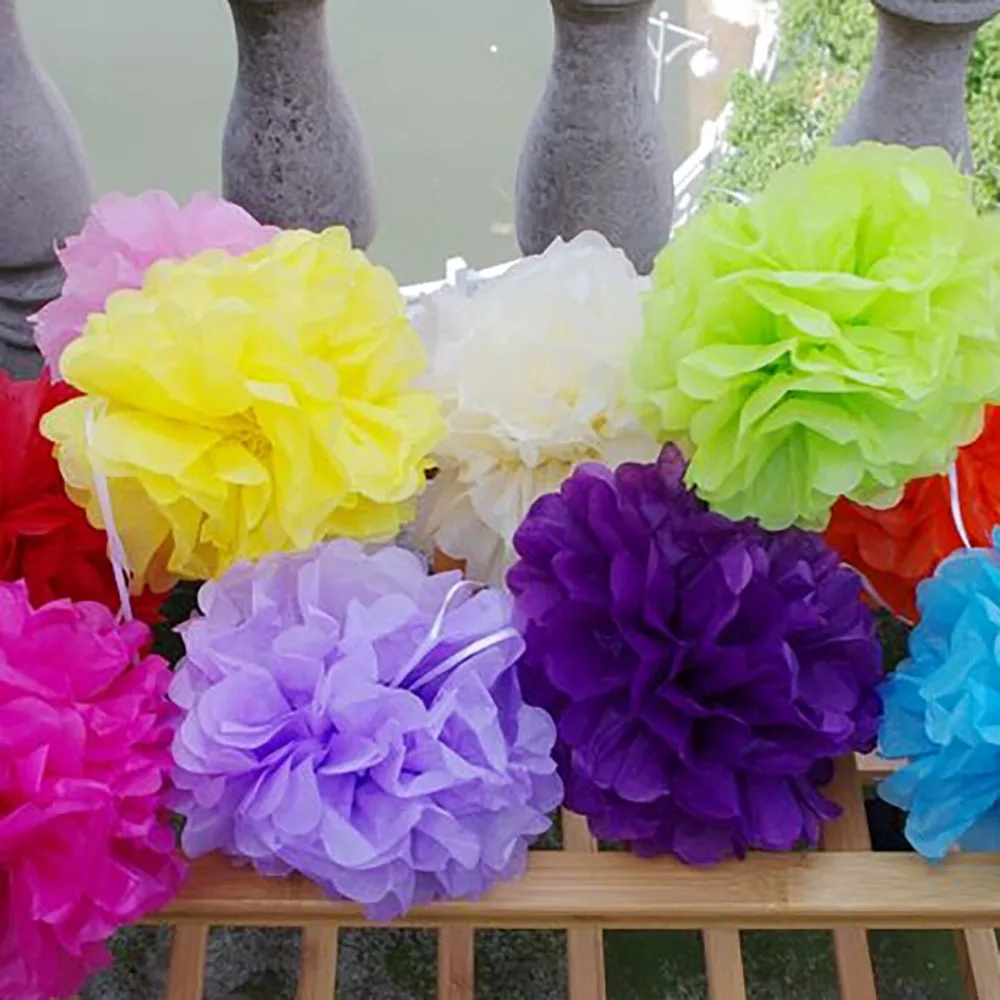 5 шт. 8 дюймов помпоны из оберточной бумаги украшения для свадебной вечеринки