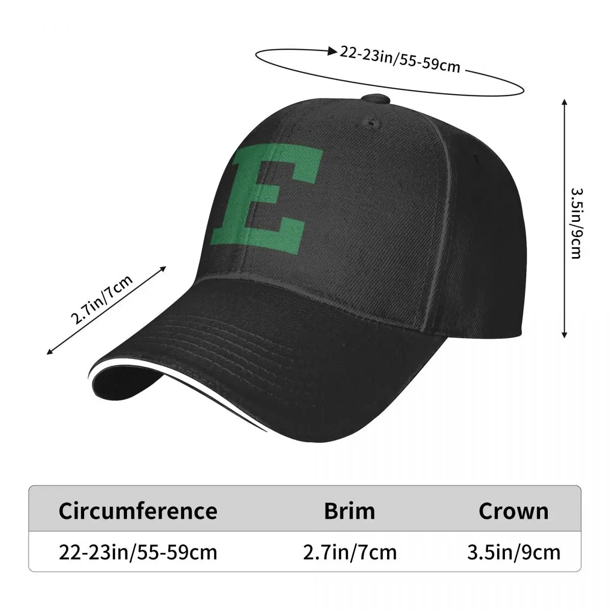 

Eastern Michigan Baseball Hat Unisex Adjustable Baseball Caps Hats Valve University for Men and Women