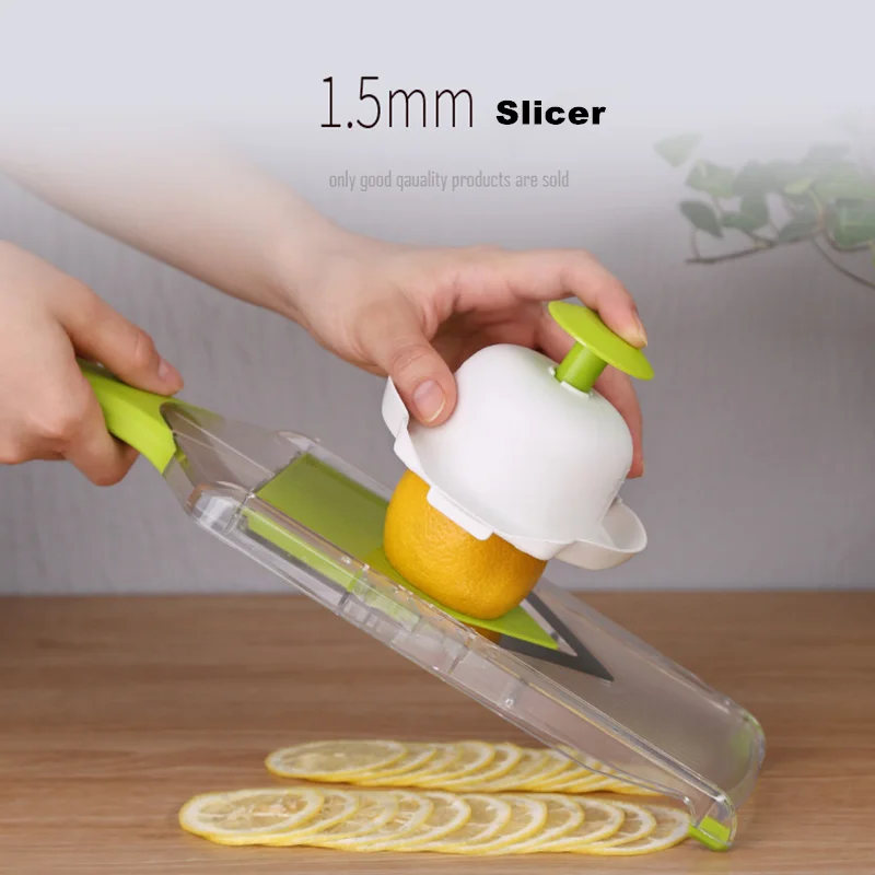 Manual Lemon Chopper Vegetable Mandoline V-Slicer Dicer With 5 Replaceable Blades Veggie Cutter Kitchen Tools | Дом и сад