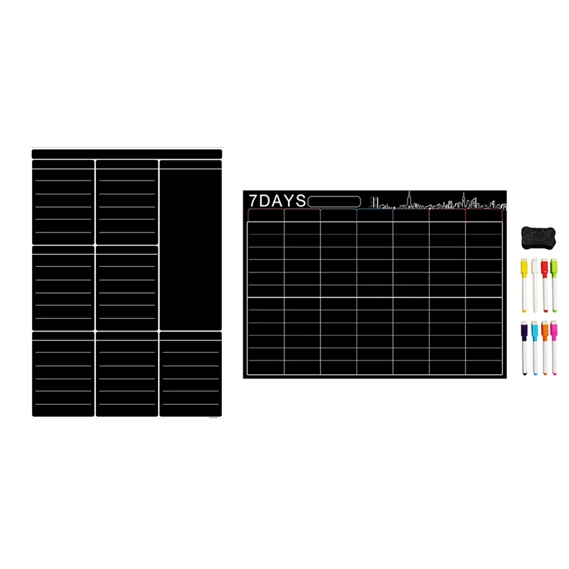2x A3 netic Dry Erase белая доска лист кухонный холодильник еженедельная календарь