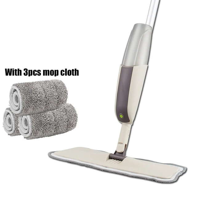 one mop 3 mop cloth Распылительная швабра с многоразовыми подушечками из микрофибры с ручкой 360 градусов, швабры для дома, кухни, ламината, дерева, керамической плитки - Цвет: one mop 3 mop cloth