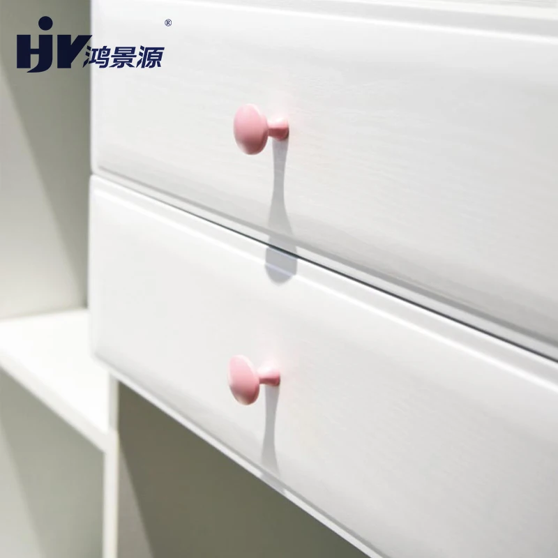 Современная Минималистичная розовая ручка из цинкового сплава для детской