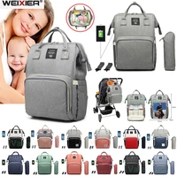 baby diaper bag with usb interface large waterproof nappy bag kits mummy maternity backpack nursing bag with hook mochilas mujer