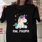 Летние футболки, уличная Футболка с принтом единорога Ew People, топы для женщин, корейская мода, дизайнерская футболка, женские футболки