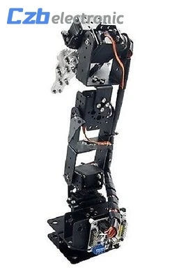1set Aluminium Robot 6 DOF Arm Mechanical Robotic Clamp Claw Mount Kit W/ Servos Servo Horn For Arduino DIY Parts | Электроника
