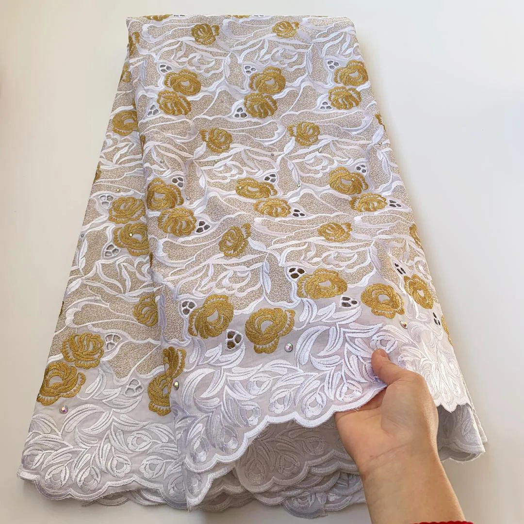 

african lace fabric wedding african bazin riche fabric 5yards embroidery cotton swiss lace fabric for dress