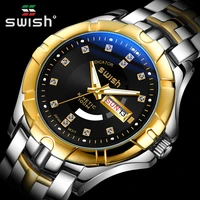 watches mens top brand luxury golden bracelet wristwatches fashion business sports quartz clock waterproof relogio masculino