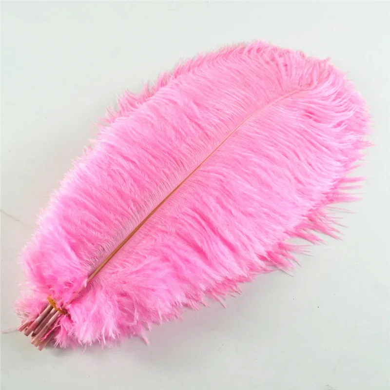 

50Pcs/Lot Pink Ostrich feather for jewelry making 15-70cm Feathers Ostrich Plumes Wedding Feather Decoration Carnaval Assesoires