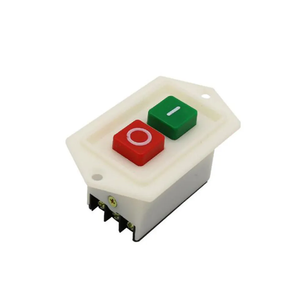 On-Off I/O Start Stop Self-Locking Red Green Push Button Pushbutton Switch 10A 380VAC for Bench | Электроника