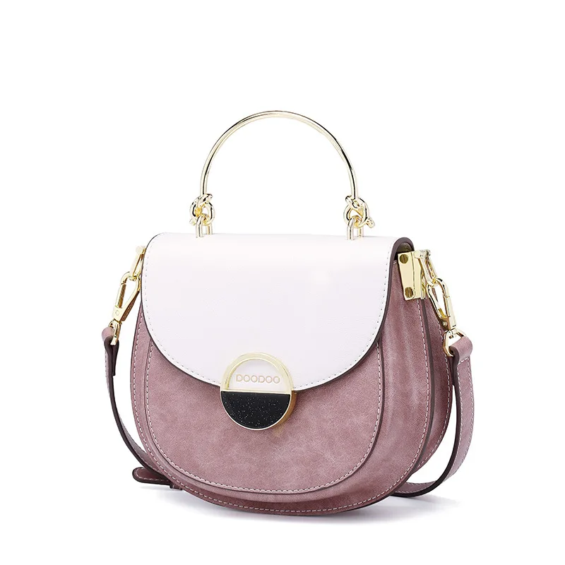 

new trend All-match saddle bag bags for women elegant fashion Simplicity Color contrast One shoulder Messenger small bag purse