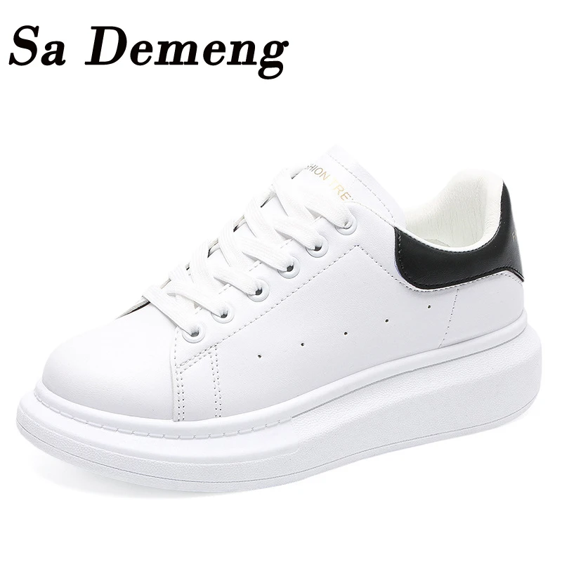 Кроссовки женские на платформе Вулканизированная подошва шнуровке Повседневная