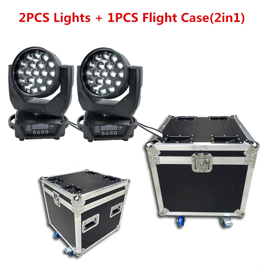 F light чехол с 19x15W LED Zoom Beam Wash движущисветильник свет RGBW 4in1beam Профессиональный DJ/Bar
