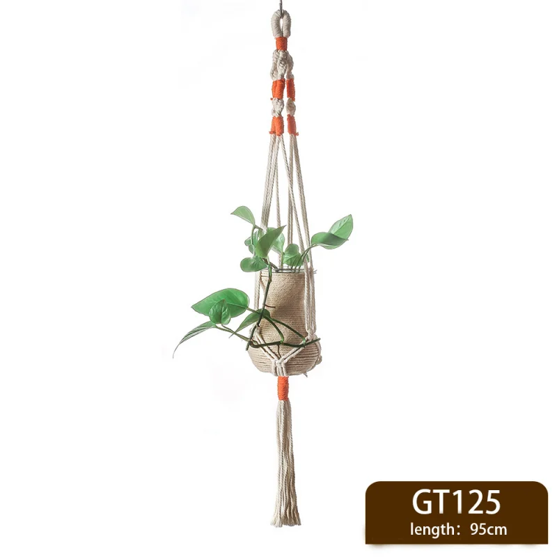 

DIY Macrame Wall Hanging Planter Hangers Air Plant Hanger Holder Balcony Decoration Wall Planter Pot Woven Basket Bohemian Decor