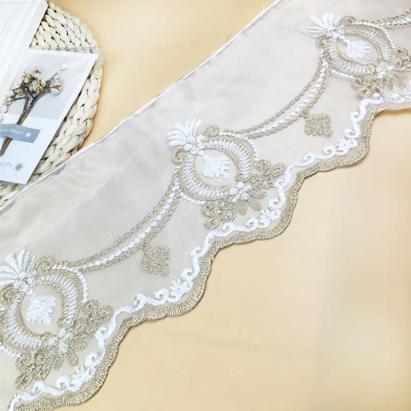 Горячая продажа 70cm15 код двойной сплошной цвет вышивка полиэстер кружево для