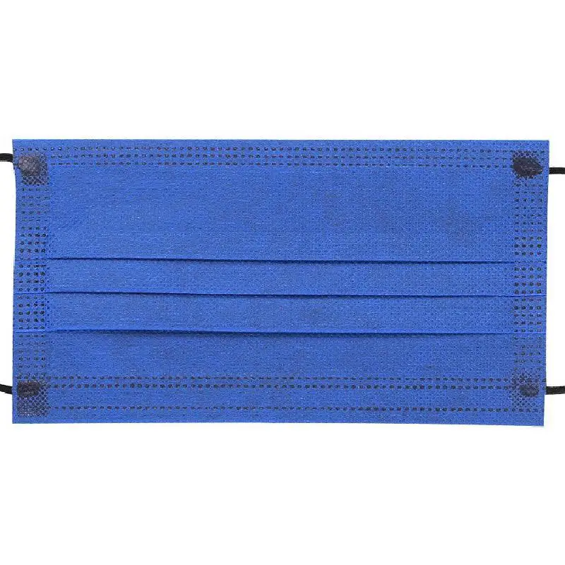 Маска одноразовая трехслойная из нетканого материала с расплавленной тканью