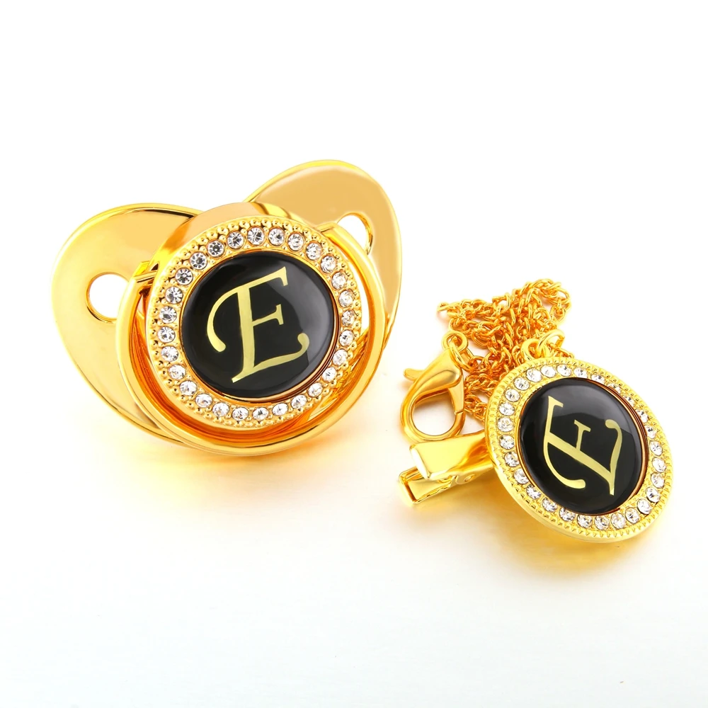 Набор роскошных блестящих сосок и зажимов для соски золотистые черные с