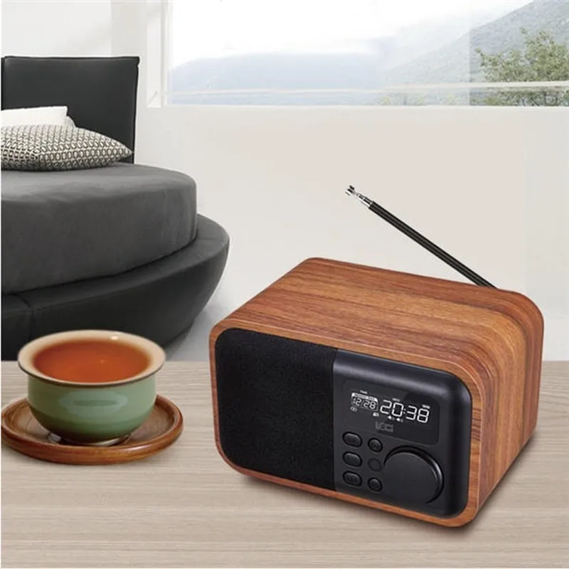 IBOX D90 деревянный сабвуфер будильник микрофон bluetooth динамик Поддержка U диска TF