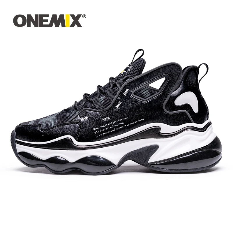 ONEMIX Sport Shoes Men Thick Sole Man Lightweight Casual Fashion Sneakers Woman Vulcanize Height Increase Women Running Dad Shoe