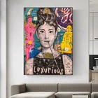 Современная картина Одри Хепберн Холст Граффити коллаж плакаты и принты настенные картины для гостиной Куадрос домашний декор