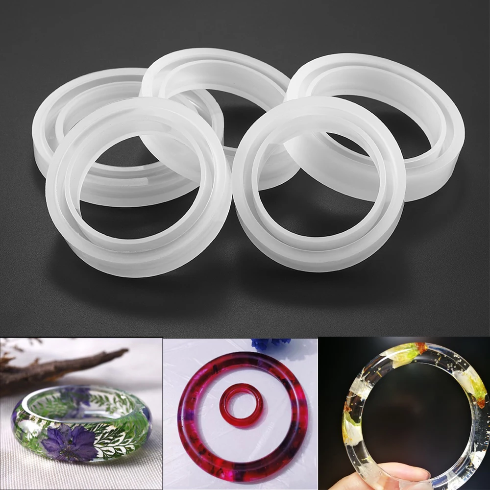 

1Pcs Mixed Round Shape Size Bracelet Resin Epoxy Molds Casting Silicone UV Mould Tools For DIY Jewelry Making Accessories Set