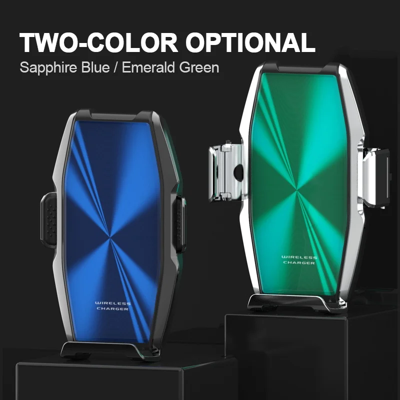 

15W Car Wireless Charger Auto Clamp Car Phone Holder Wireless Charging Stand for iPhone 11 pro Samsung S10 Wireless Car Charger
