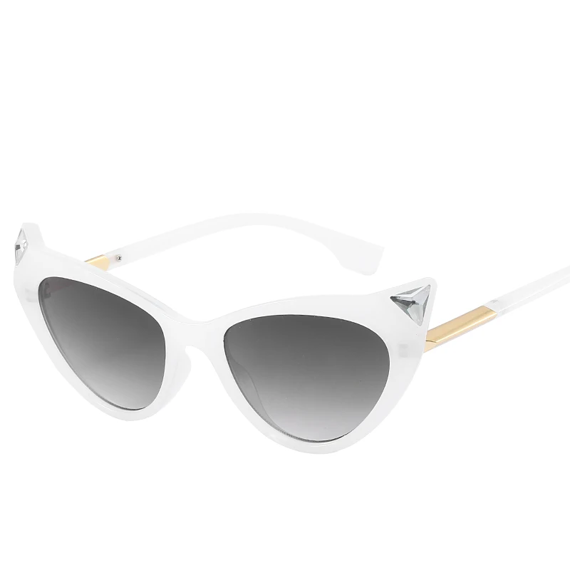 

Diamond Cat Eye Sunglasses Women 2019 Luxury Brand Cateye Shades for Women lunette soleil femme