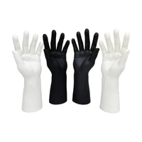 A Pair Of Simulation Men's Hand Model PVC Hand Bracket Male Watch Ring Jewelry Glove Display Hand Model White Skin Color Black