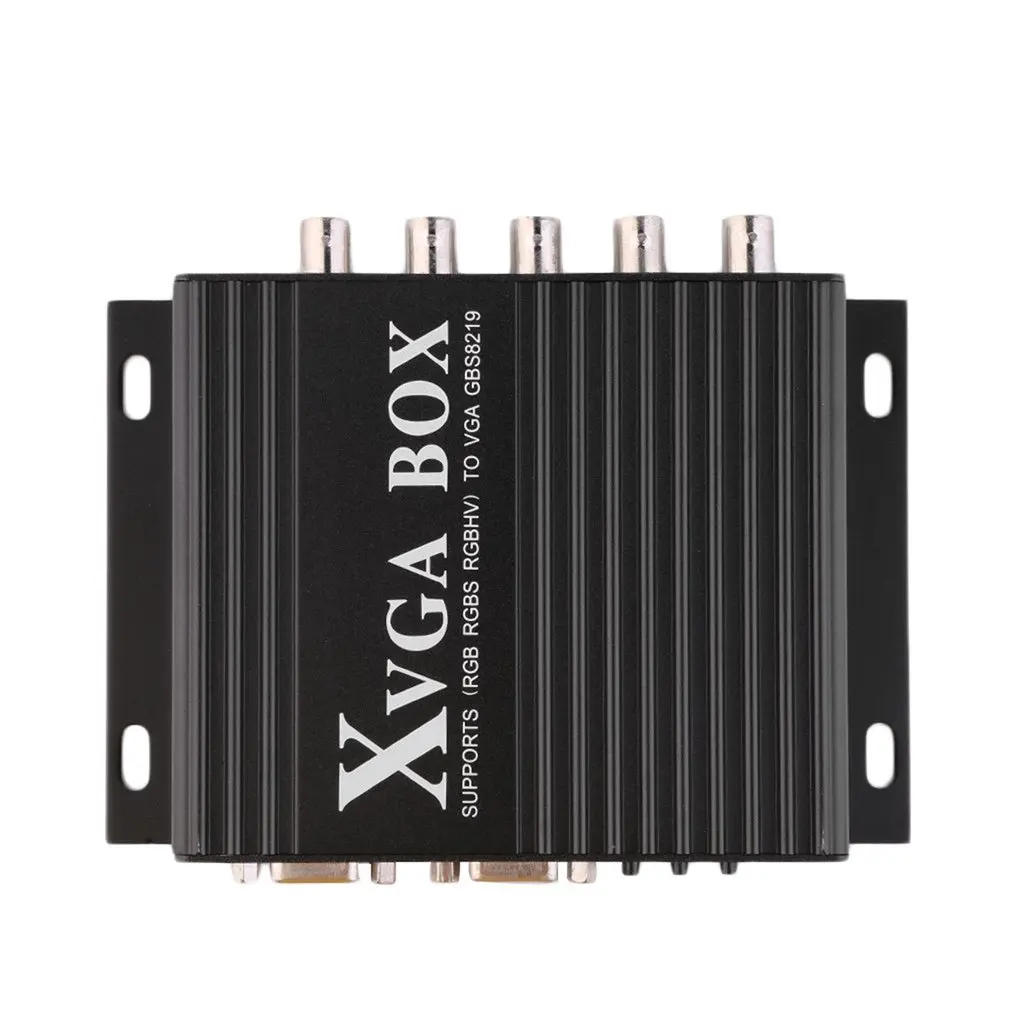 XVGA коробка RGB RGBS RGBHV MDA CGA EGA в VGA промышленный монитор видео конвертер с вилкой США