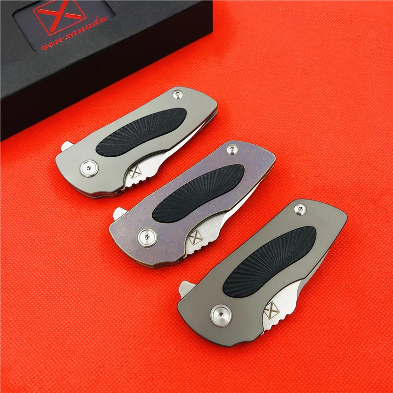 Оригинальный складной мини нож для рыбалки маленький 14c28n из титанового сплава