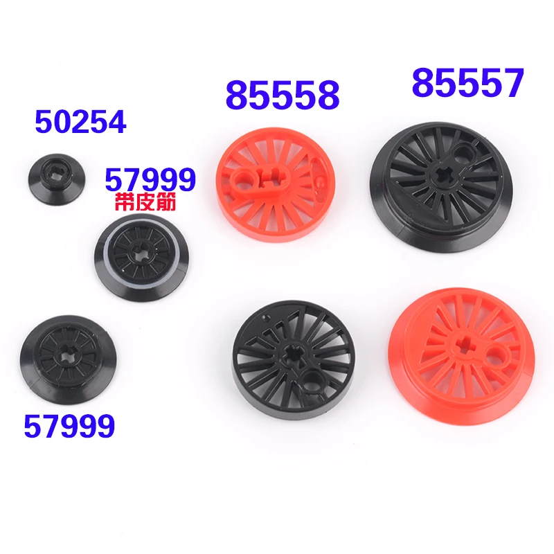 

Building Block Moc-57999 85558 85557 50254 Train Wheel 55423 Axle Hole Wheel Connector Assembly Toy 10 pcs