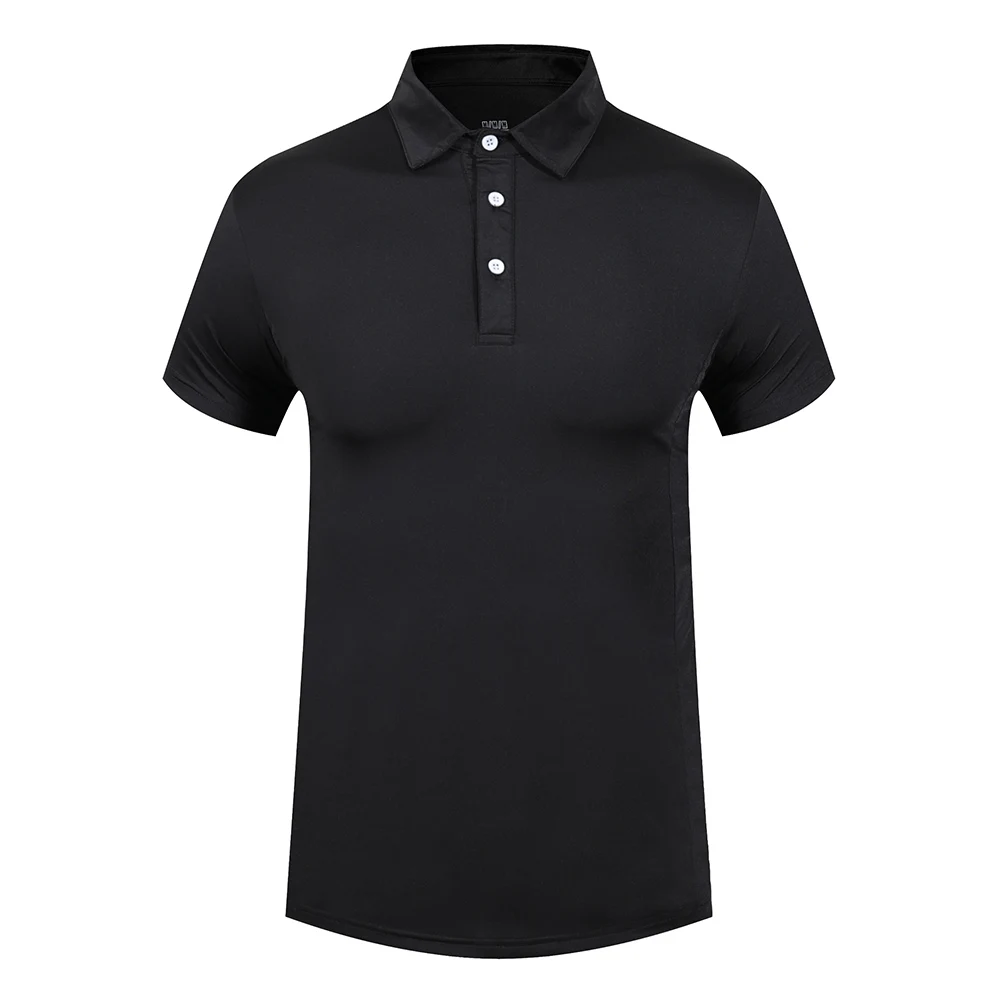 Wear Breathable Short Sleeve Black Golf Shirt 7 Color Golf C