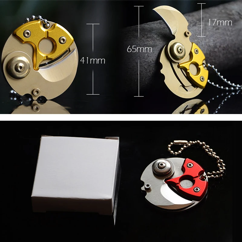 1 шт. для повседневного использования отделение монет брелок нож Открытый лагерь