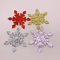 15pcslot 89cm plush snow flower patches for clothing iron on clothes appliques badge fabric sticker apparel accessories