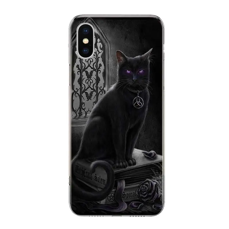 

Witch and cat Colorful Cute Phone Case for Apple iphone 11 12 Mini Pro XR X Xs Max 7 8 6 6s Plus 7G 6G 5G 5S 5 SE + Customize Co