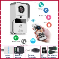 wirelesswifi smart ip villa video door phone intercom doorbell entry system 32gb card