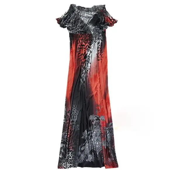 Макси-платья размера плюс женская летняя пляжная туника большого с v-образным