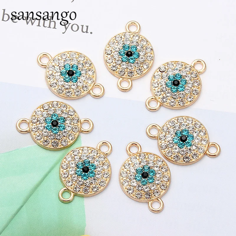 10 шт./лот круглые кристаллы геометрия шармы разъемы для сережек сделай сам