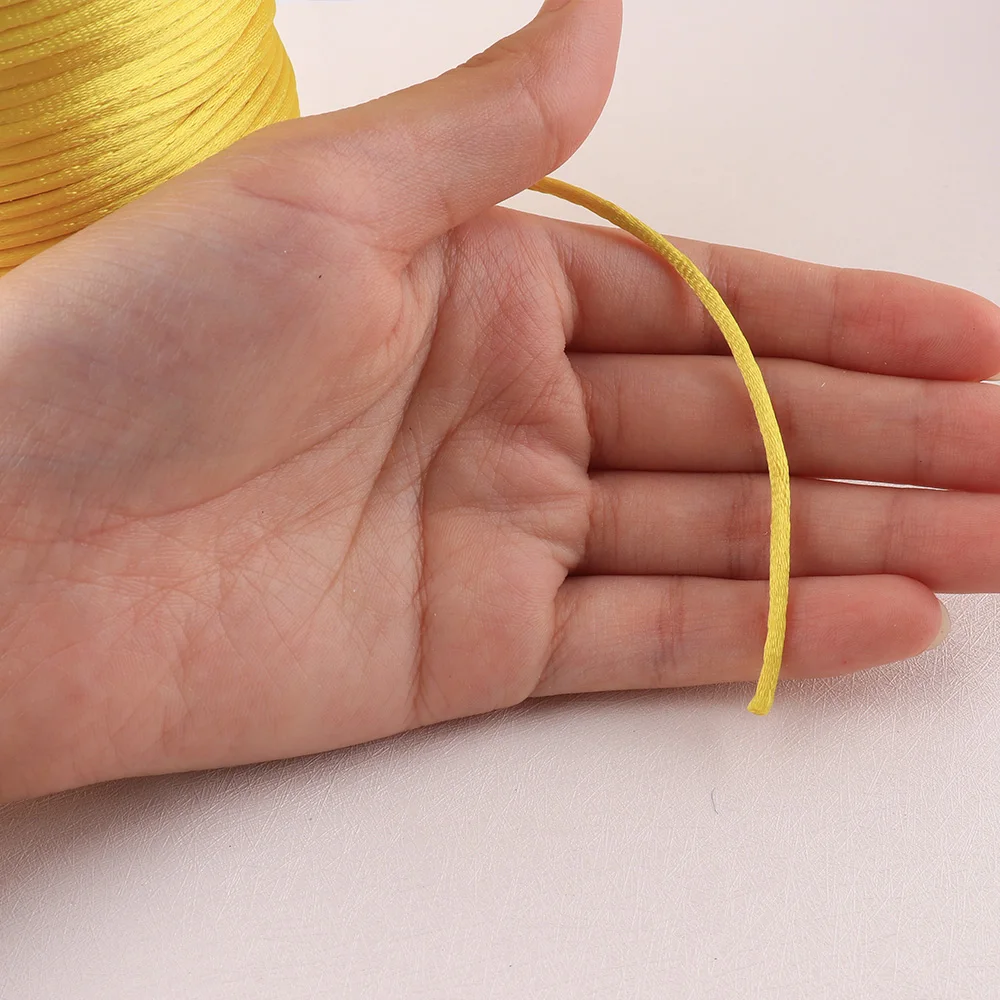 1 5 мм китайский узел макраме шнур желтый/фиолетовый атласный для бисероплетения