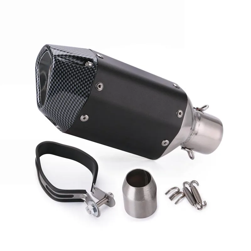 

Motorcycle Universal Exhaust Slip on Silencers & Muffler Compatible with Exhaust Pipe Diameter 38mm to 51mm, Carbon Fiber End