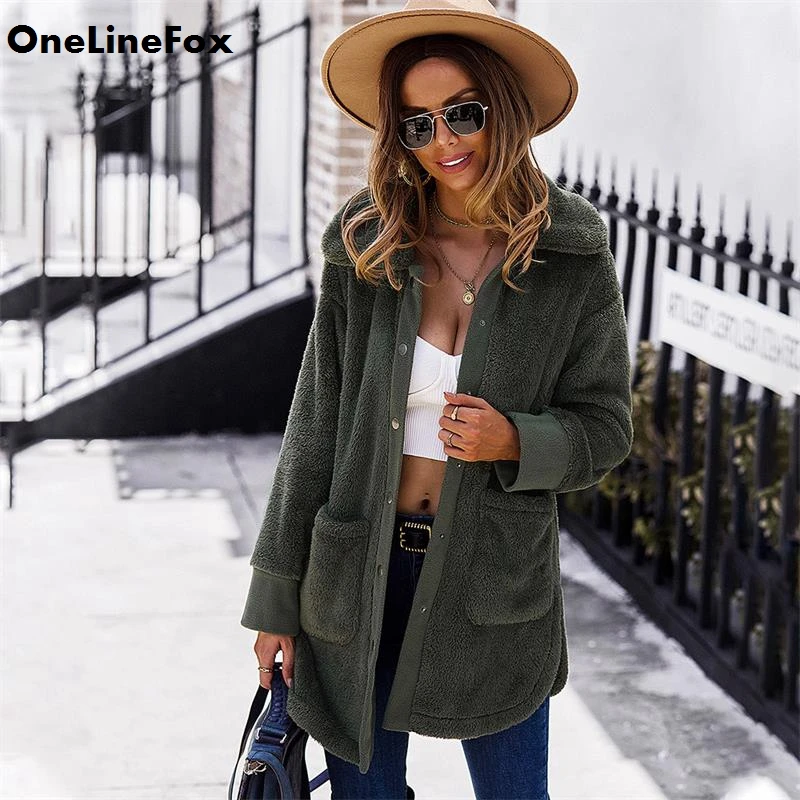 

Женское двухстороннее бархатное пальто OneLineFox, однотонные пушистые флисовые кардиганы с длинным рукавом и капюшоном спереди, куртка, верхня...