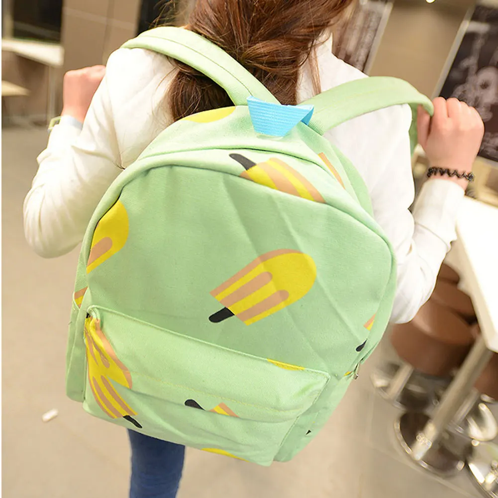 Женская сумка Ausuky женские рюкзаки сумки с мультипликационным принтом Холщовый