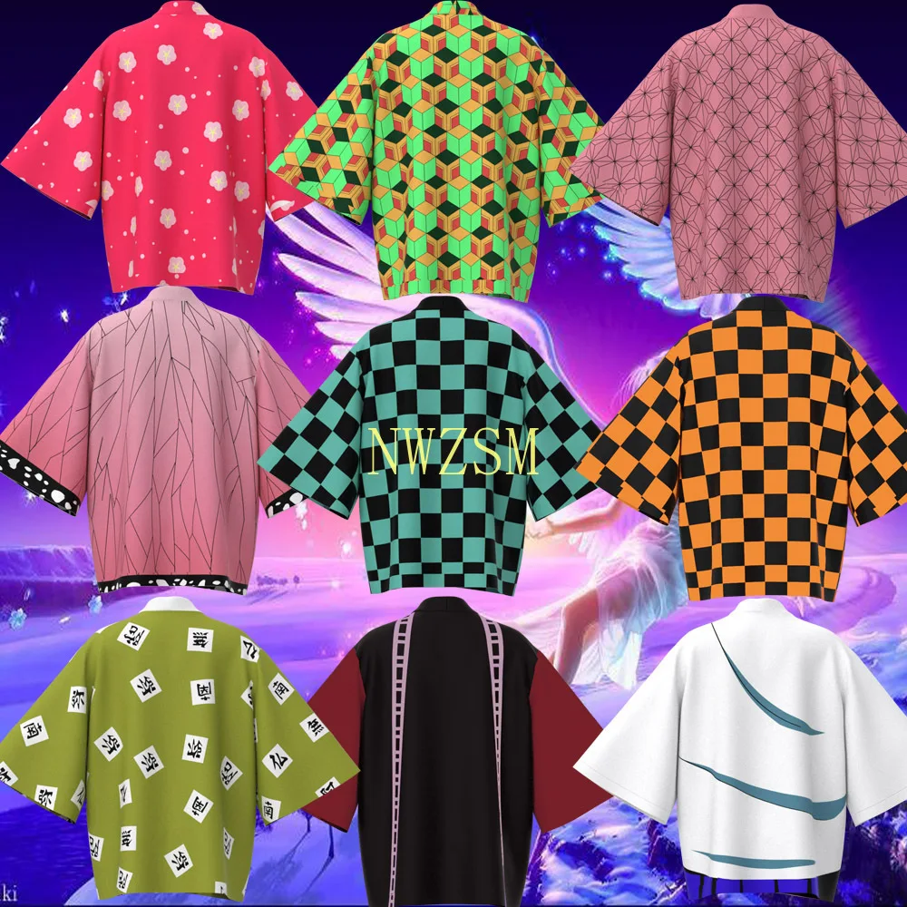 

Demon Slayer Cosplay Costumes Haori Kimono Coat Bathrobe Cloak Japanese Anime Adult Child COS Apparel Christmas Halloween