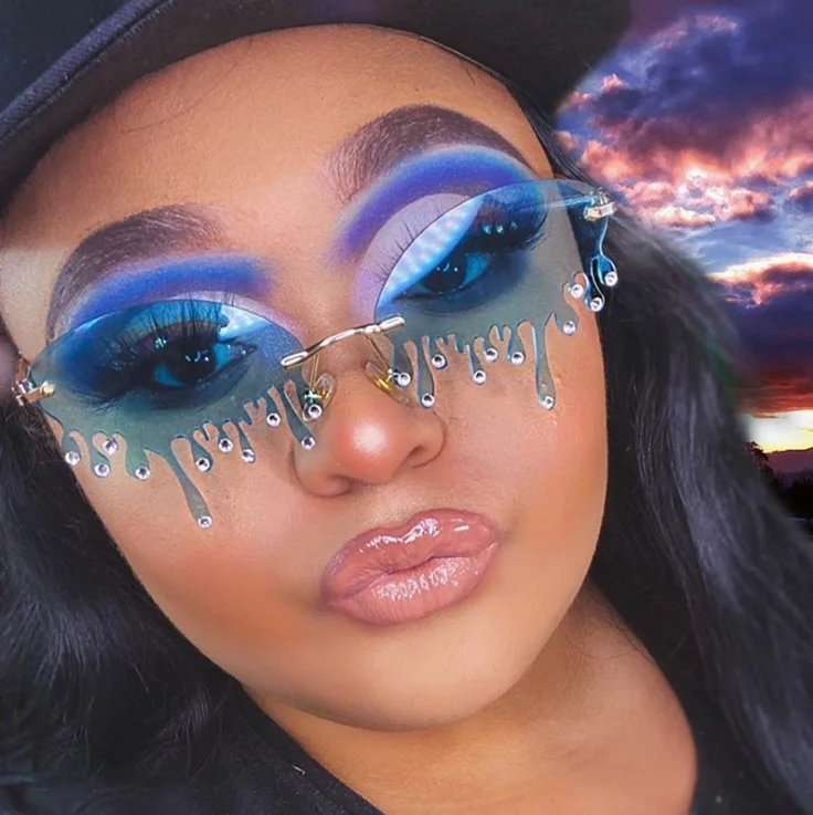 Женские солнцезащитные очки в форме слезы забавные очки|Микроскопы| |