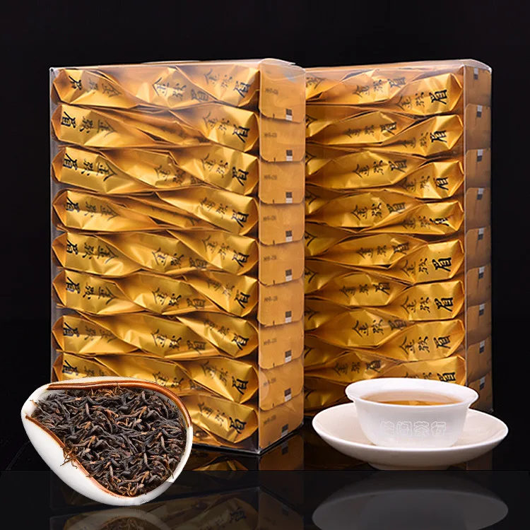 Натуральный органический черный чай с зеленой едой 32 пакета китайский Jinjunmei | Дом