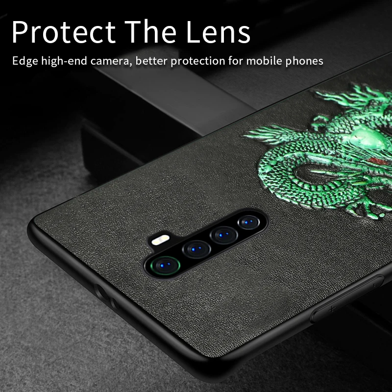 3d emboss genuine leather phone case for realme x2 pro xt gt x7 x50 pro 5 7 6 8 pro cover for oppo a9 reno 5 4 2 find x2 x3 pro free global shipping