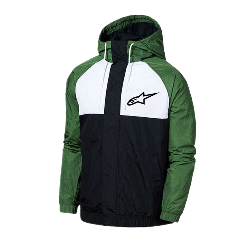 

Men's Hooded Alpinestars Color Fashion Sweatshirt Long Sleeve Autumn Spring Ccasual Hoodies Sports Patchwork Sweatshirts