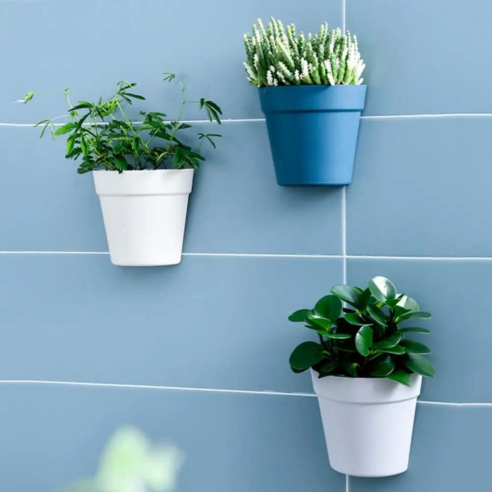 

Wall-mounted Plastic Flowerpot Creative Wall Balcony Flowerpot Planter Home Decor Pots Bracket Holder