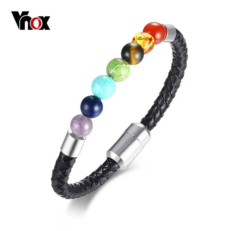 Vnox Ретро стиль модные разноцветные бусины в стиле йоги очаровательный браслет 8 66