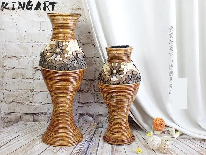 Китайская напольная ваза в стиле ретро Настольная Ваза для балкона окна гостиной